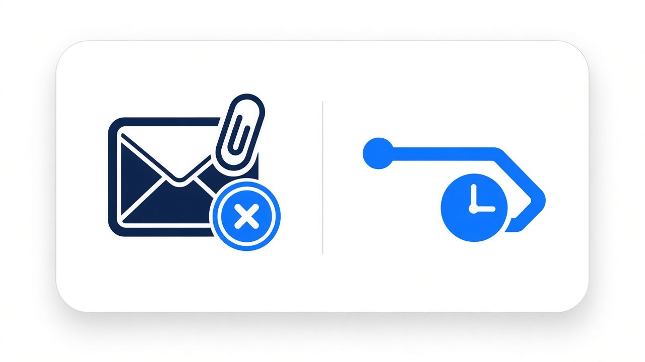 Temporary file link instead of email attachment