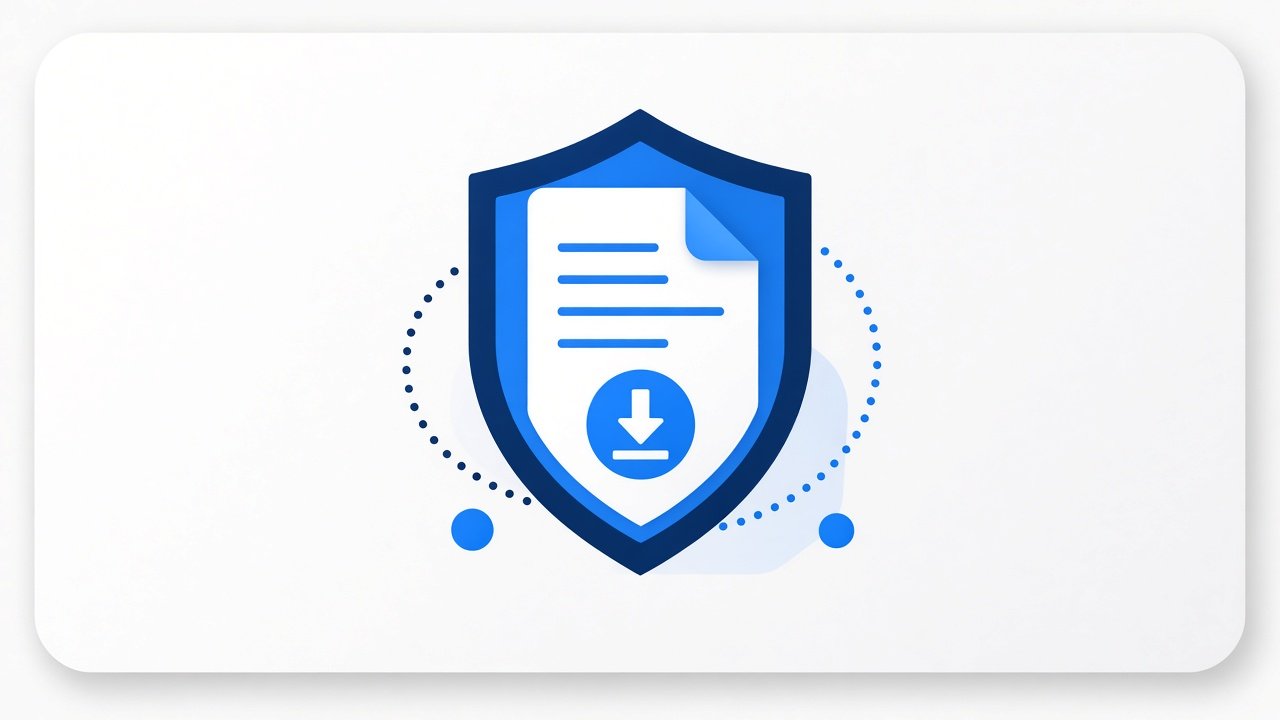Secure file sharing with protected download